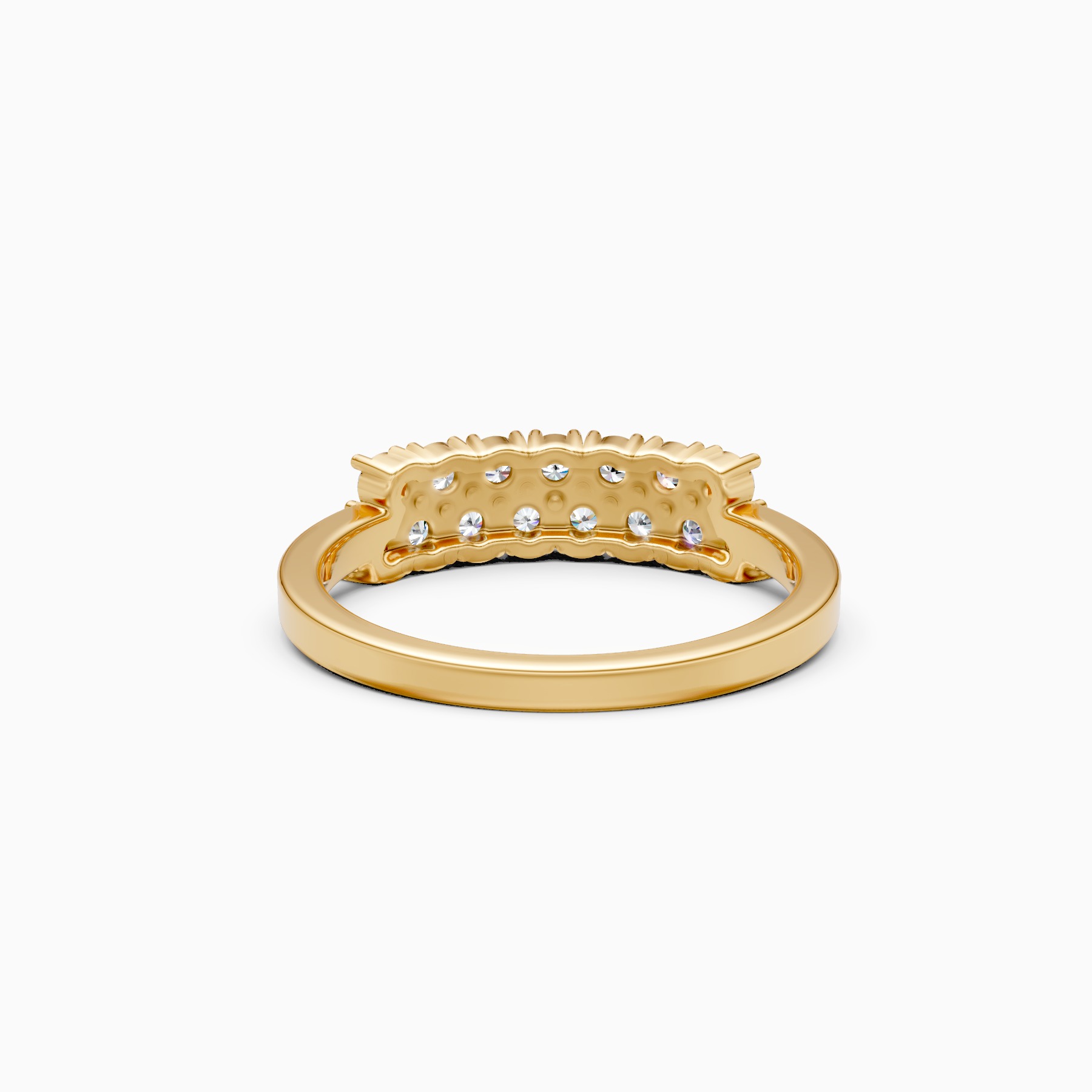Two Row Lab Grown Diamond Anniversary Ring